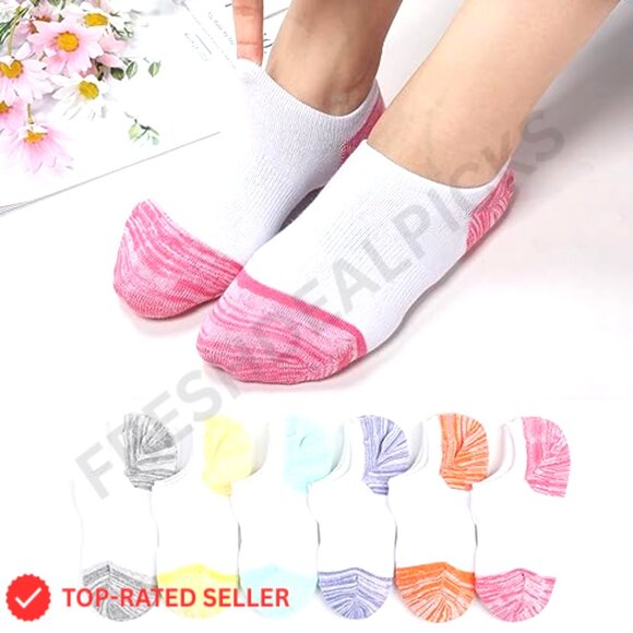 No Show Socks Anti-Slip Invisible Liner Athletic Sneaker Footies 6/8 Pairs - Picture 2 of 7
